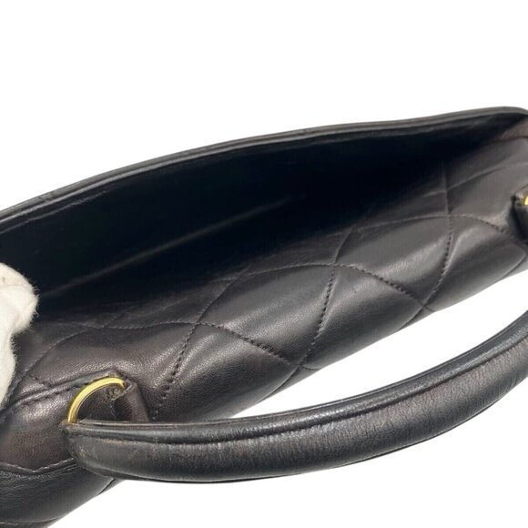 Authentic CHANEL Briefcase Business Bag 24K Vintage Lambskin Top Handle Handbag - Picture 12 of 14